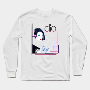 Clio Faces 80s Italo Disco Underground Long Sleeve T-Shirt